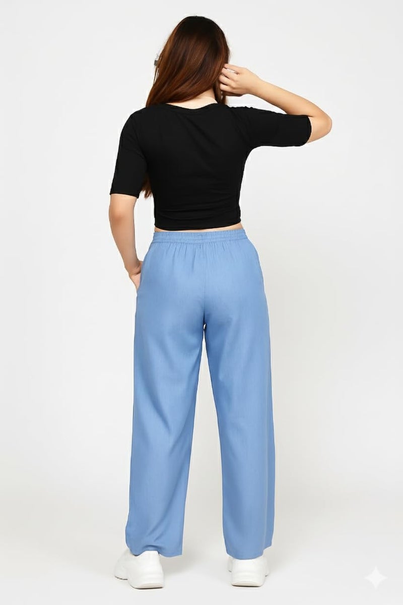 VIG TRENDS Women's 2-Piece Co-ord Set, Crop Top with Graphic Print and Wide Leg Pant Set, Casual Athleisure Outfit - Image 4